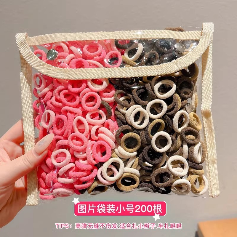 韩版儿童发圈无痕耐用毛巾圈头绳高弹力皮筋发绳儿童百搭纯色发饰|undefined