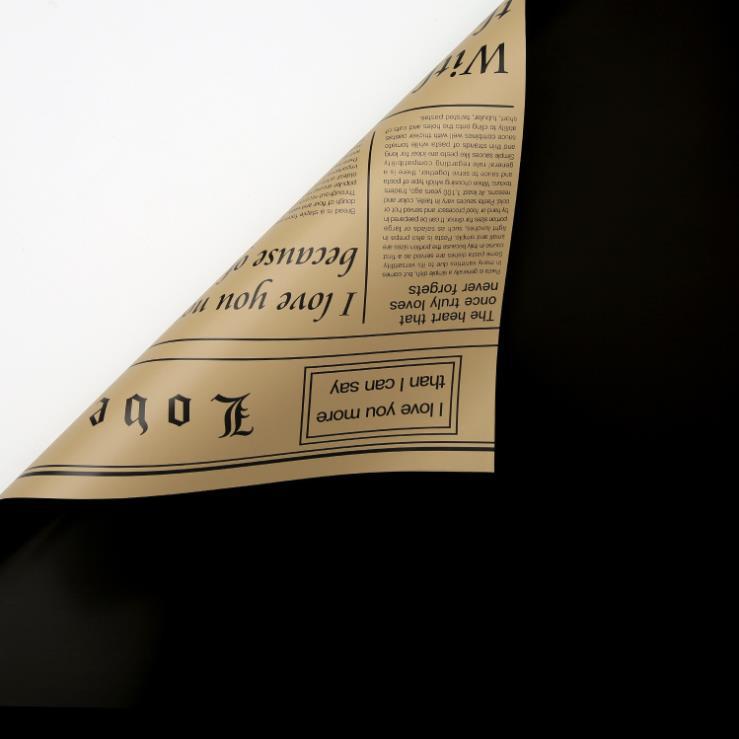 Flower Party Factory Nuevo periódico en inglés Papel de embalaje de flores Sentido de alta calidad Florería impermeable Papel de embalaje de flores Papel de embalaje de ramo