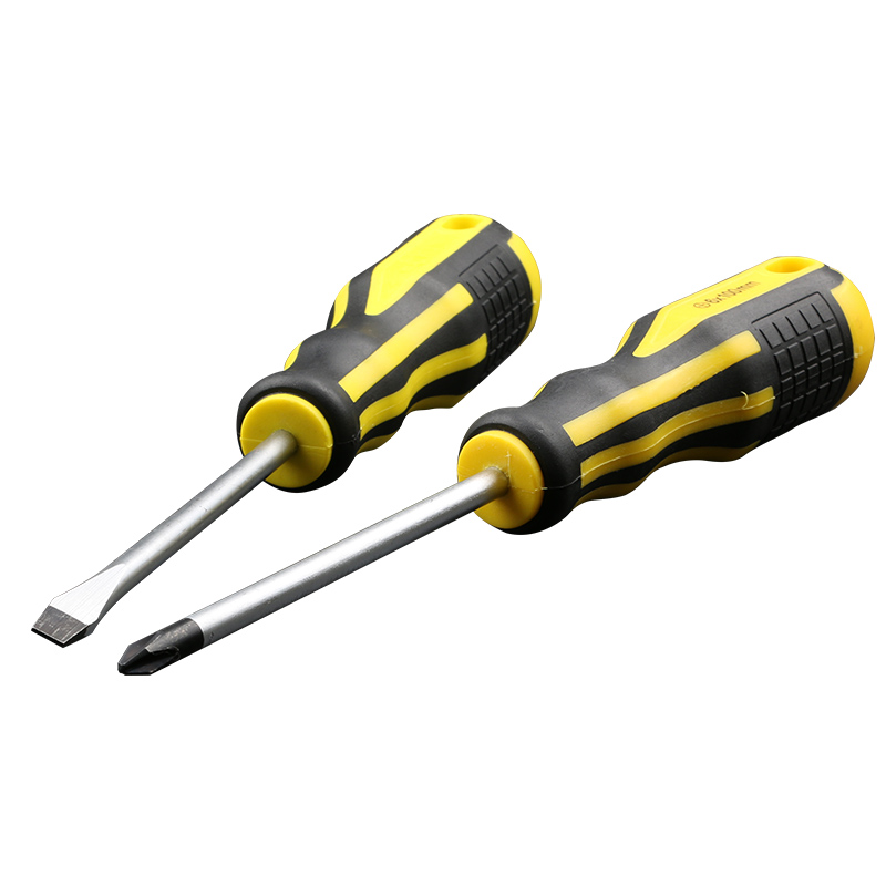 destornillador casero cruzado en una palabra, destornillador industrial de grado super duro, boca plana, flor de ciruela magnética, pequeño conjunto de destornillador de tornillo