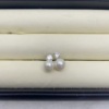 Round beads from pearl, earrings, accessory, silver 925 sample