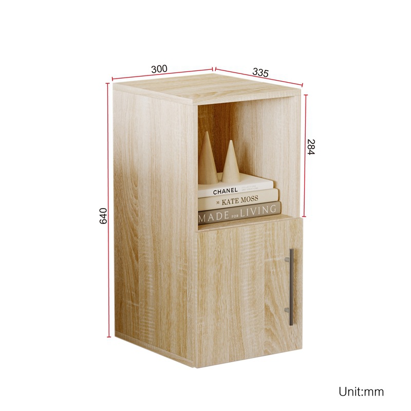 Nordic simple mesita de noche gabinete de color roble mesita de noche gabinete pequeño apartamento dormitorio mesita de noche
