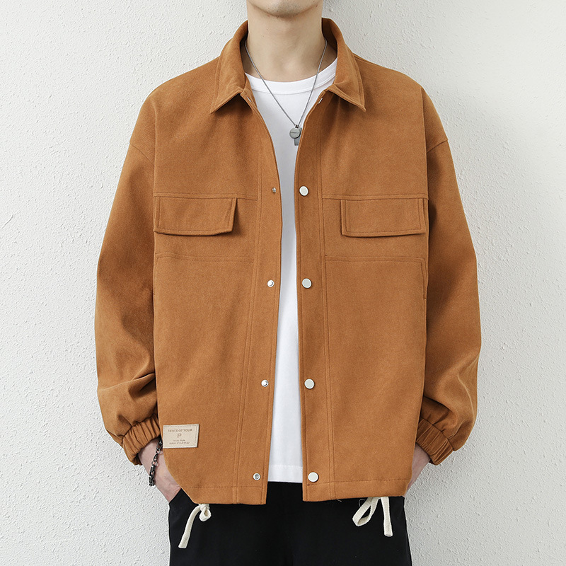 Jacketed 2024 spring autumn new lapel jacket, fashionable and high-end, work clothes, trendy brand casual men's clothing_voghion.com