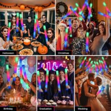 跨境发光泡沫荧光棒3种模式多彩闪光 婚礼派对音乐节露营嘉年华