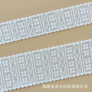 各种爆款28针 锦氨弹力花边 花朵图案配适用于 睡衣裤 内衣 鞋袜