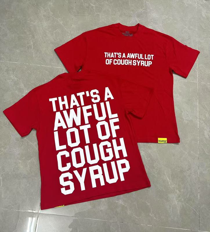 跨境批发潮牌THAT'S A AWFUL LOT OF COUGH SYRUP宽松男女短袖t恤|undefined