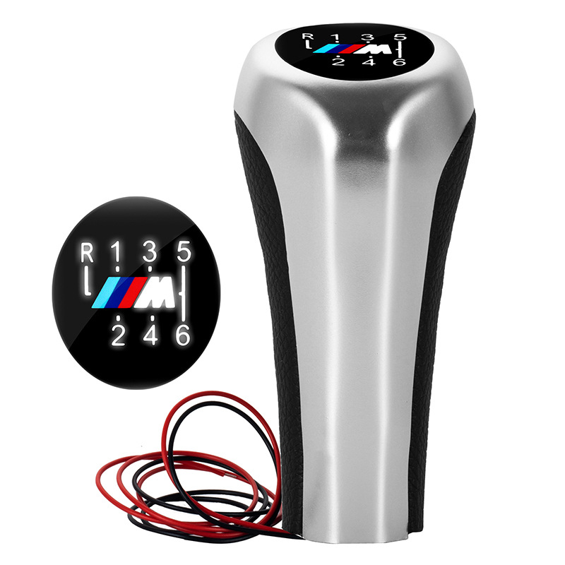 Adecuado para BMW 1/3/5/6 serie manual engranaje coche fresco blanco luz engranaje cabeza cambio perilla palo engranaje mango image 2