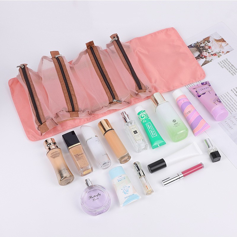 Coreano ins cuatro en uno dividido bolsa de maquillaje de viaje lavado bolsa de almacenamiento portátil de gran capacidad artefacto de viaje de negocios