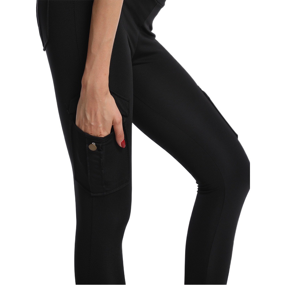 Amazon desea el botón de elevación de cadera transpirable transfronterizo bolsillo deportes cepillado Nude Yoga adelgazar leggings apretados