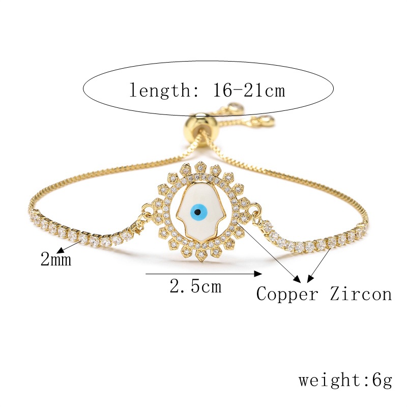 Fashion Palm Copper Bracelets Plating Rhinestones Copper Bracelets