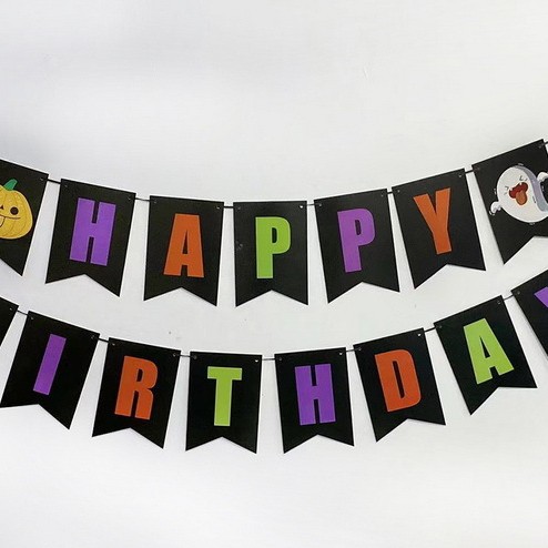 PJ-WL07 (media cola de pez Halloween HAPPY BIRTHDAY)