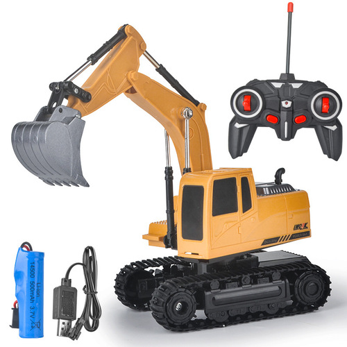 Cross-border children's boy electric alloy six-channel large-scale construction vehicle model charging toy supermarket stall