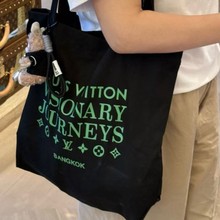 曼谷快闪店展会赠品礼遇帆布包购物袋大容量单肩手提简约百搭