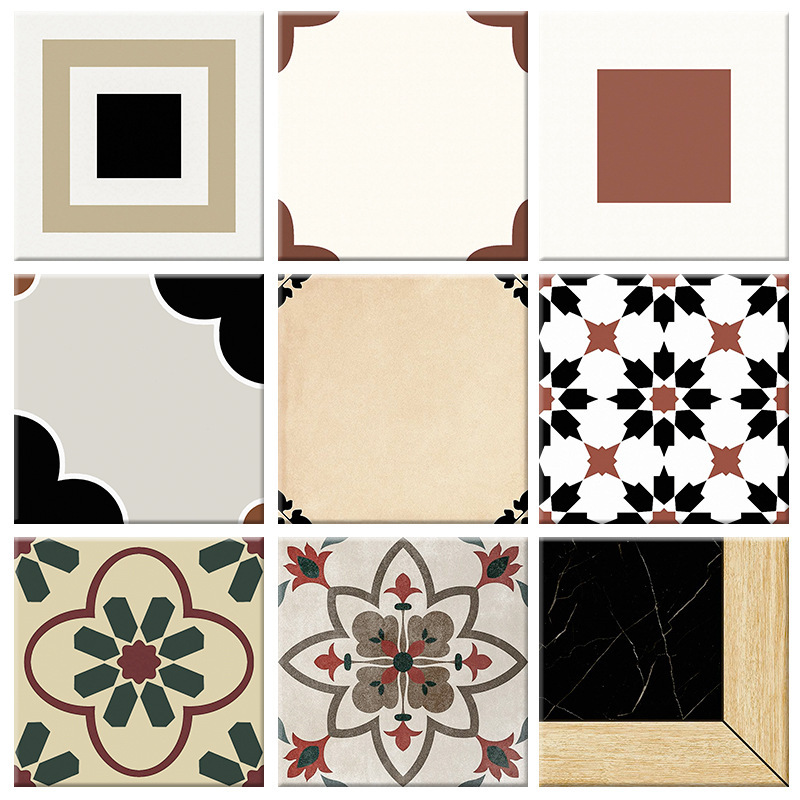 200X200 French retro small tile garden terrace non-slip mosaic floor tile B & B bathroom balcony tile