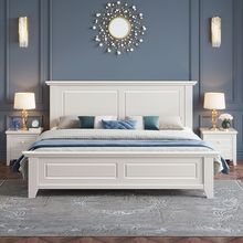 美式实木床1.8米双人床1.5米卧室现代简约公主床轻奢主卧婚床