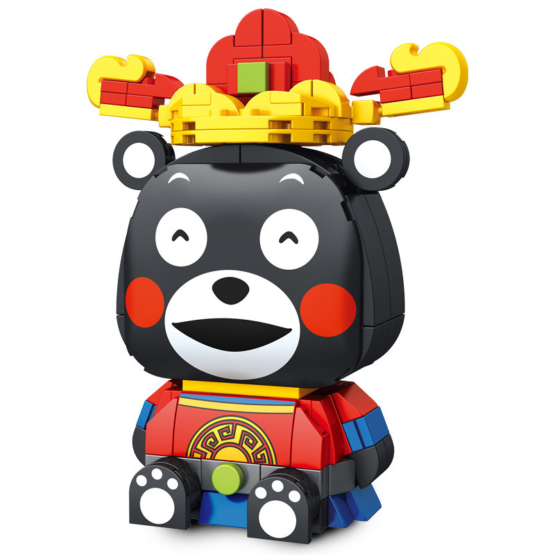 Jihu 880001, Bloques de Construcción Educativos para Niños con Licencia Oficial de Kumamon, Juguete de Construcción DIY de Moda, Regalo