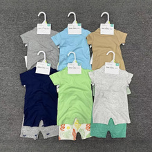 跨境批发婴儿短袖连体衣平角爬服哈衣babyclothing纯棉短爬