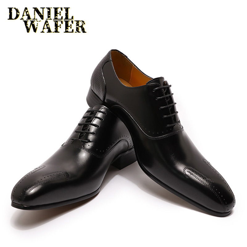 (Cross-border trading), oxford shoes pointed-toe with shoelaces, genuine leather 2