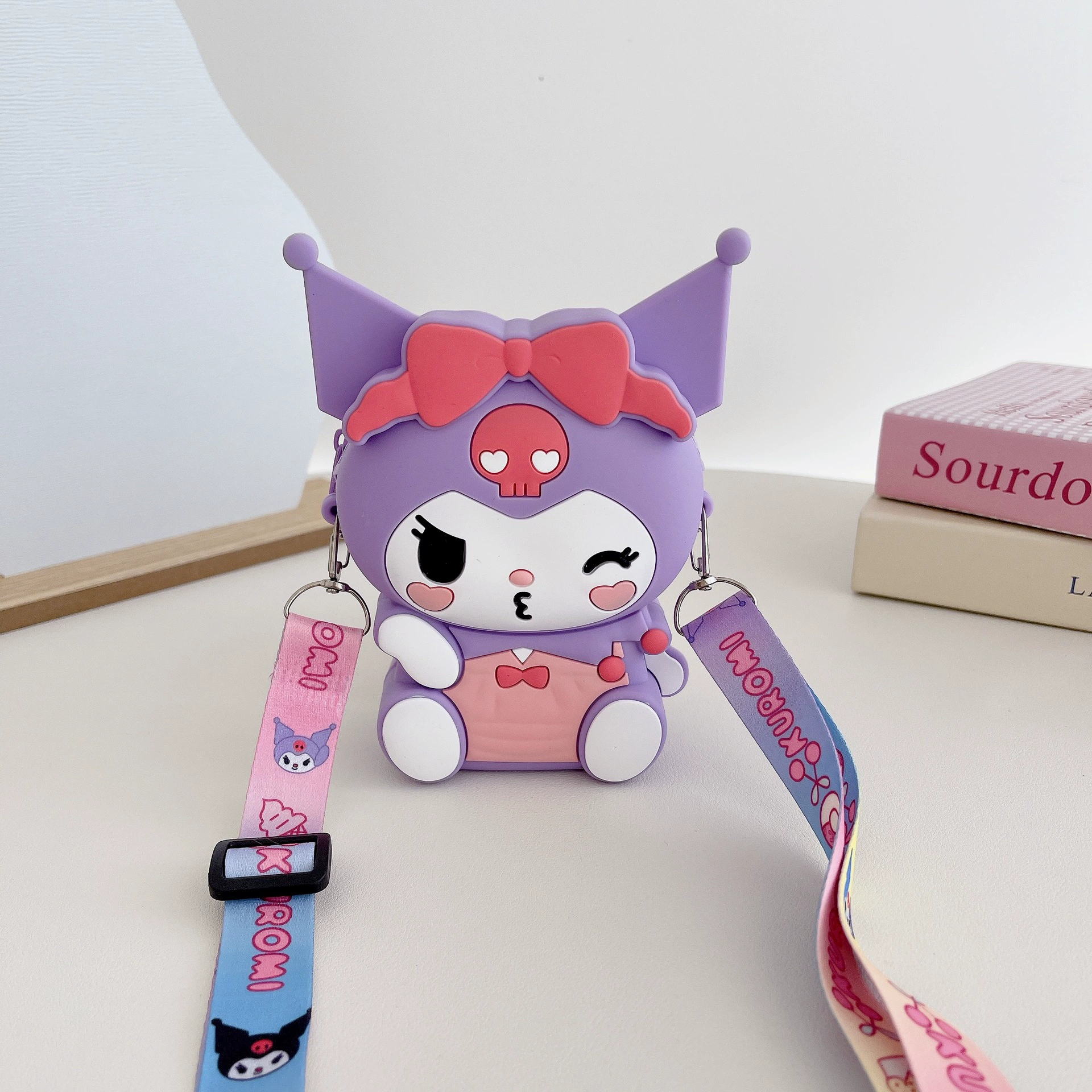 Children's bag, cartoon brand wallet, fashionable silicone shoulder bag