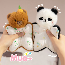 卡通可爱动物安抚指偶挂件包包挂饰女孩儿童软萌毛绒布娃娃批发萌