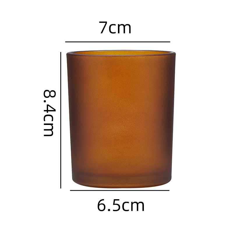Taza de vela de alto valor, candelabro de vidrio, taza vacía gruesa esmerilada, taza de aromaterapia sin fuego de color, decoración de interiores