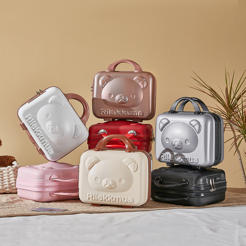 Factory hand luggage makeup small box 14 inch cartoon cute animation password box portable mini storage box