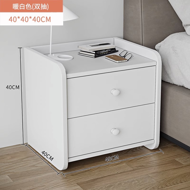 Luz mesita de noche de lujo simple dormitorio moderno pequeño estante de almacenamiento de cabecera para SALA DE ALQUILER armario de almacenamiento