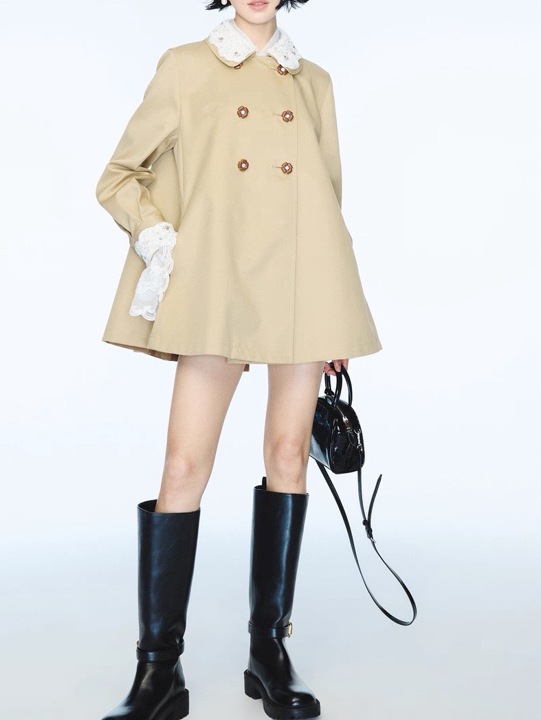 Autumn khaki lace doll