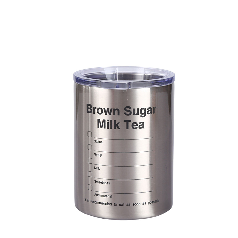 Internet celebridad ins304 hielo de acero inoxidable taza de café americano de doble capa de paja de vacío taza de coche portátil al aire libre al por mayor