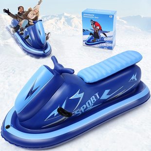 Factory Direct cold-resistant PVC inflatable ski motorboat trolley thickened yacht inflatable snow ski ring seat ring