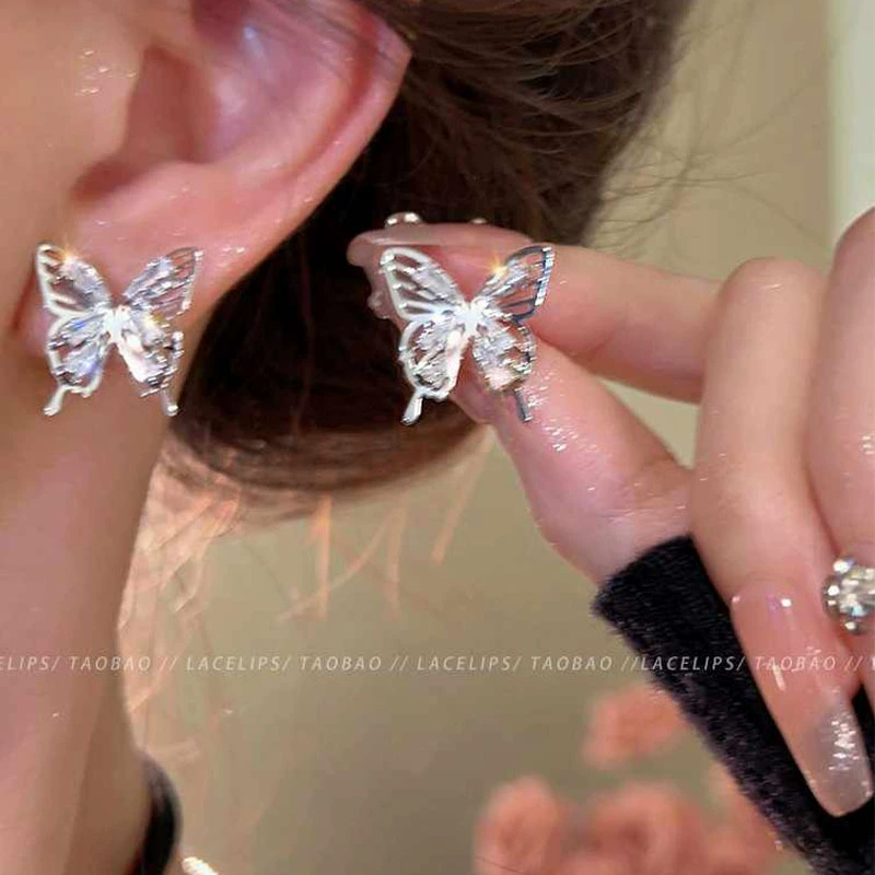 Серьги из серебра 925 с жемчужным бантиком, микровклейка цирконием, стиль 2026