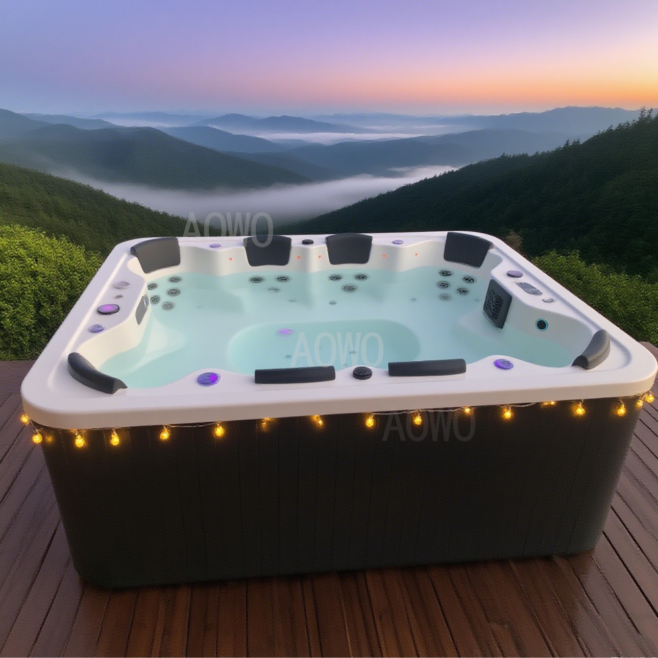 Jacuzzi al aire libre acrílico 8 personas jacuzzi spa piscina spa con certificación CSA
