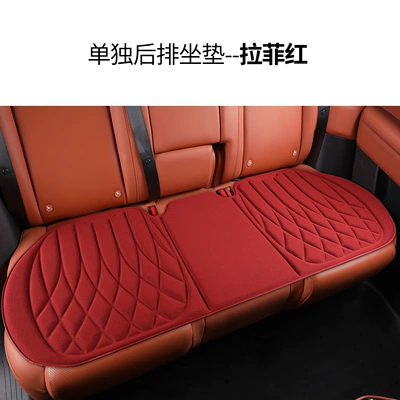 Seat cushion, seat cover: Car Seat Cushion Three-Piece Set - checkered-style-lafite-red-rear-bench-checkered-style-lafite-red-rear-bench