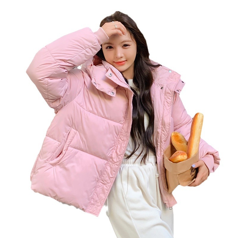 2024 ropa de algodón para mujeres corta nueva ropa de algodón gruesa para estudiantes de estilo coreano chaqueta de algodón de invierno suelta ropa de pan de mujer