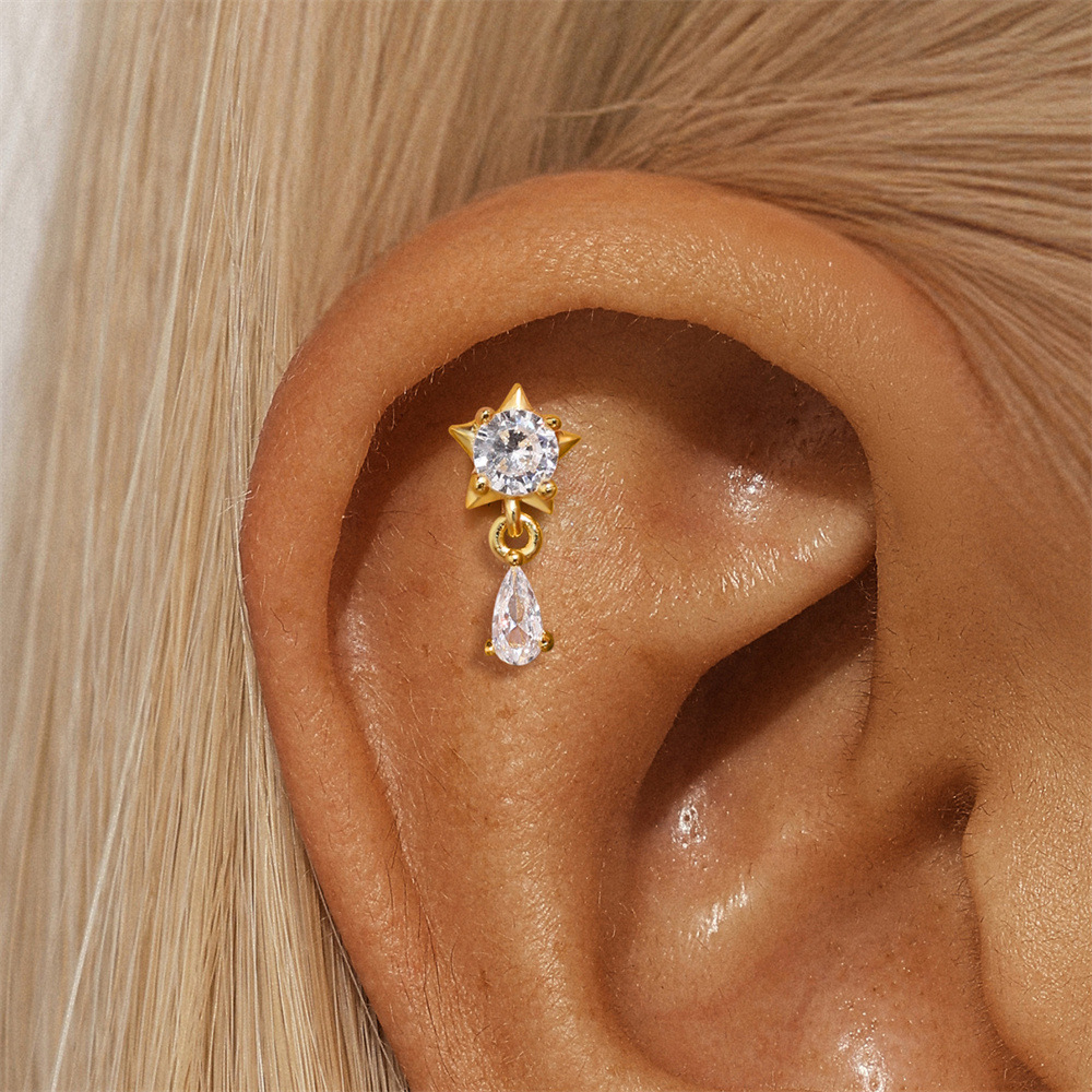 1g Weight Zircon Inlay Material Ear Studs Classification Ear Cartilage Rings & Studs Piercing Type 1 Piece Quantity Daily Occasion 925 Sterling Silver Material Geometric Pattern All Seasons Season Unisex Gender Elegant, Simple Style Style 1 Piece Ear Cartilage Rings & Studs Elegant Simple Style Geometric 925 Sterling Silver Zircon Ear Cartilage Rings & Studs 22