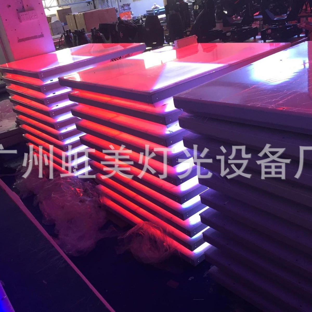 1*1跳舞地板砖DMX512控制可编程炫酷的图案酒吧KTV跳舞地板