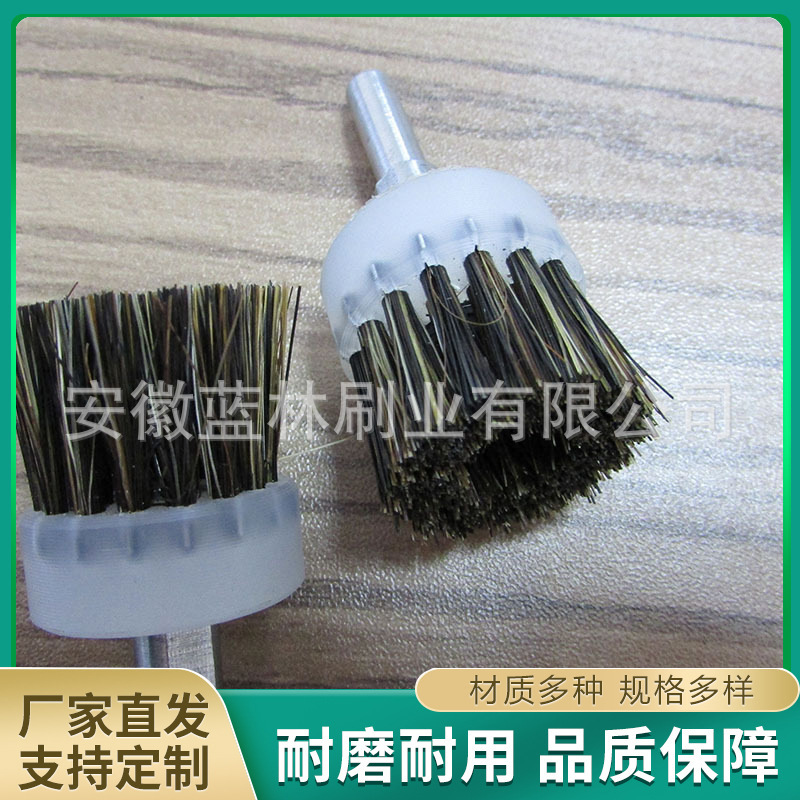 厂家供应马毛棕色圆盘刷抛光打磨去毛刺清洁刷清洗除尘毛刷盘电钻