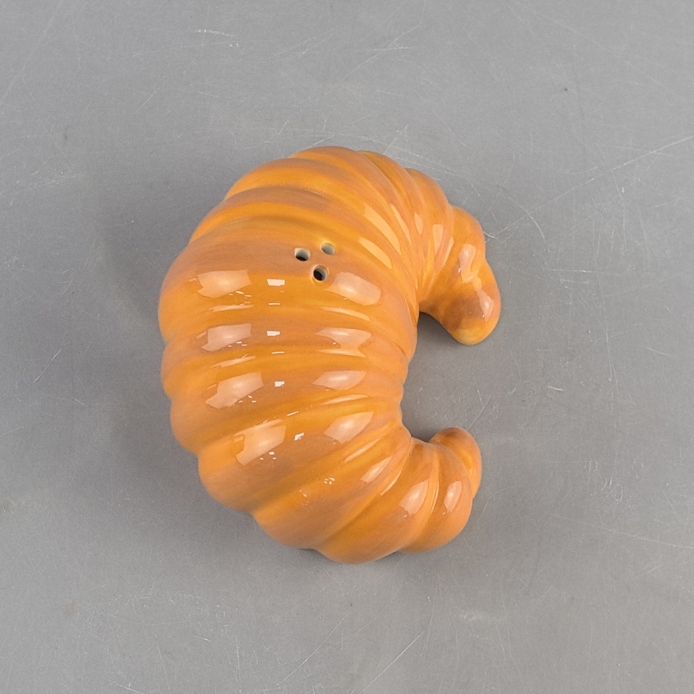 Personalizable creativo encantador cerámico simulado croissants pan picerella artesanía cerámica exquisita de alto valor facial