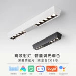 明装射灯防眩智能led长条线性灯无主灯客厅照明格栅灯无主灯照明