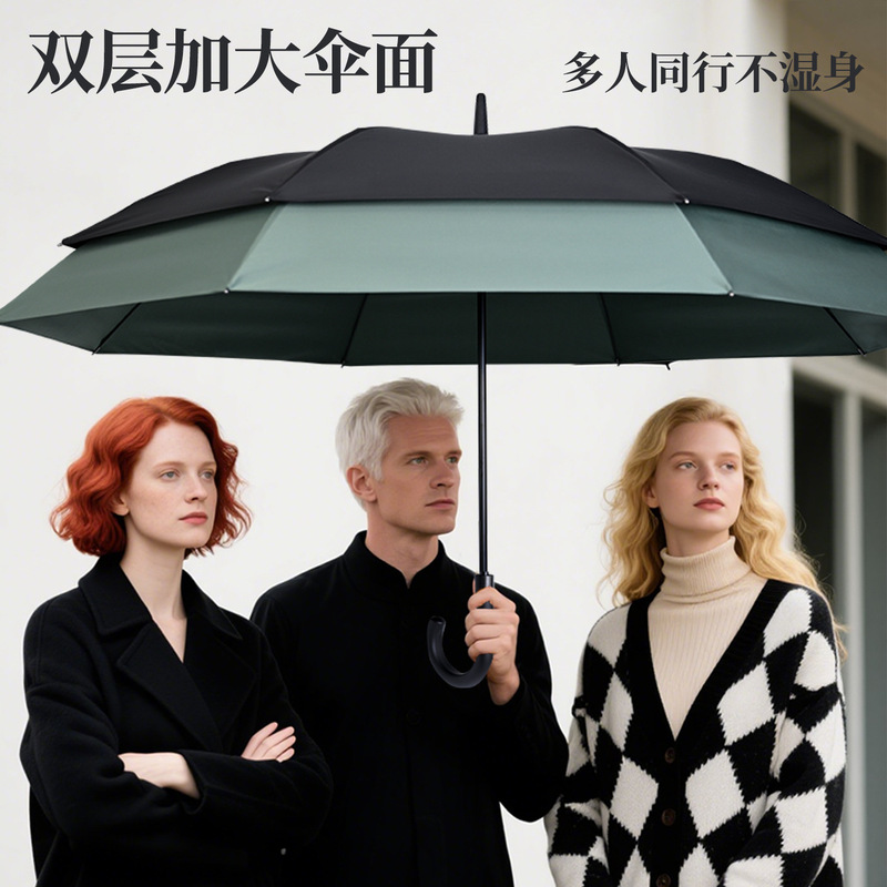Umbrella Wholesale: Extra Large, Thickened, Reinforced, Double-Layered, Storm-Resistant, Windproof, Heavy-Duty Umbrella for Two People