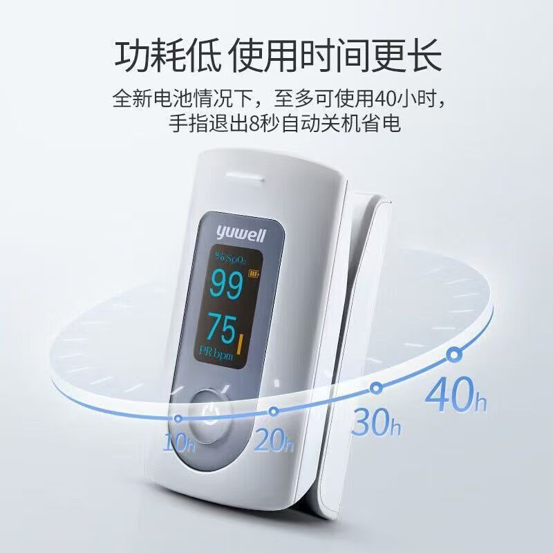 鱼跃血氧仪指夹式YX301家用血氧饱和度测量仪脉搏心率监测仪医用