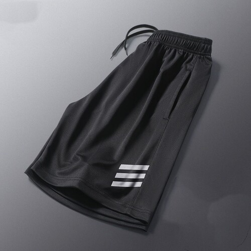 Men's Running Shorts Summer Ice Silk Thin Quick-Dry Basketball Loose Comfort Fitness Training Casual Five-Finger Shorts