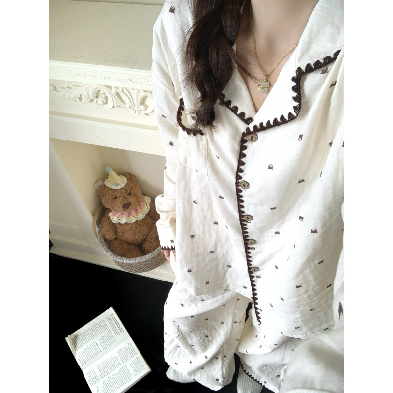 Pajamas for Women, Spring and Autumn Long-Sleeved Trousers Suits, High-End Home Clothes, Internet Celebrity Style, New Styles That Can Be Worn Outside, Cross-Border Wholesale