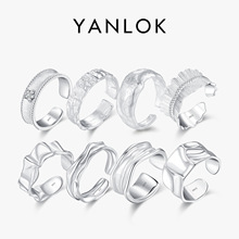 YANLOK S925�����������������忪�ڿ���ָŮ�����䵭�纫��ָ��