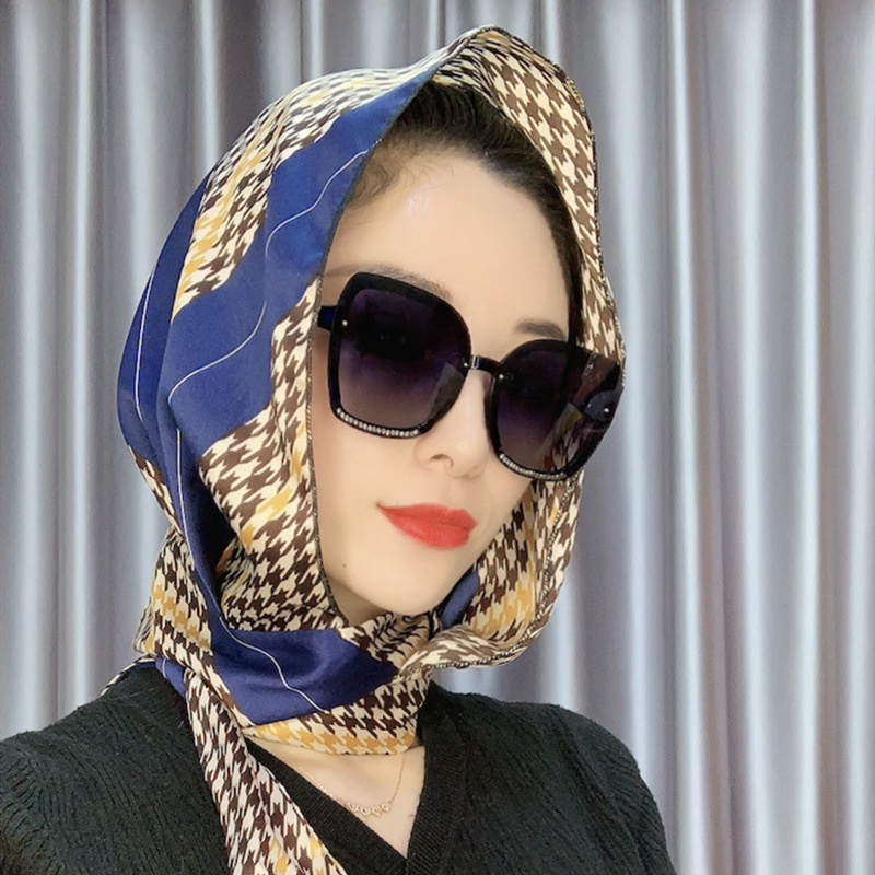 批發春秋季百搭遮陽包頭絲巾帽 網紅優雅時尚休閒防曬包頭巾