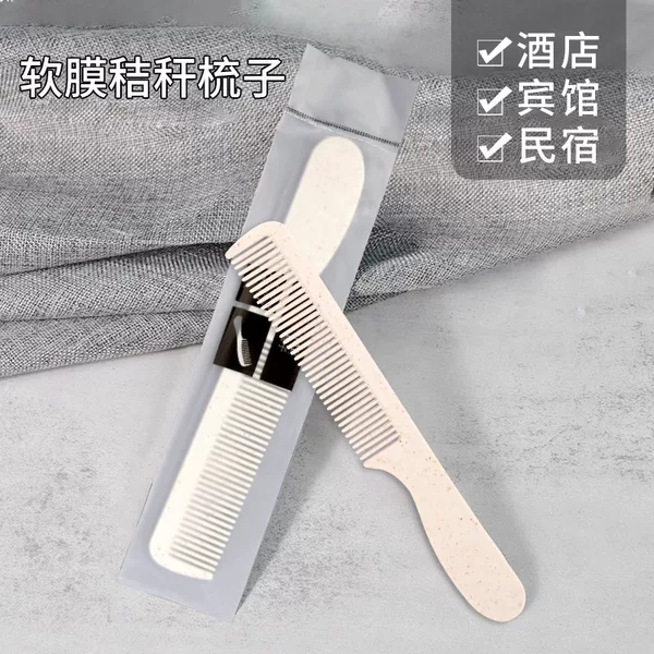 Disposable Comb for Hotels, Guest Rooms, Long Wooden Combs, Toiletries Set, Portable Plastic Combs