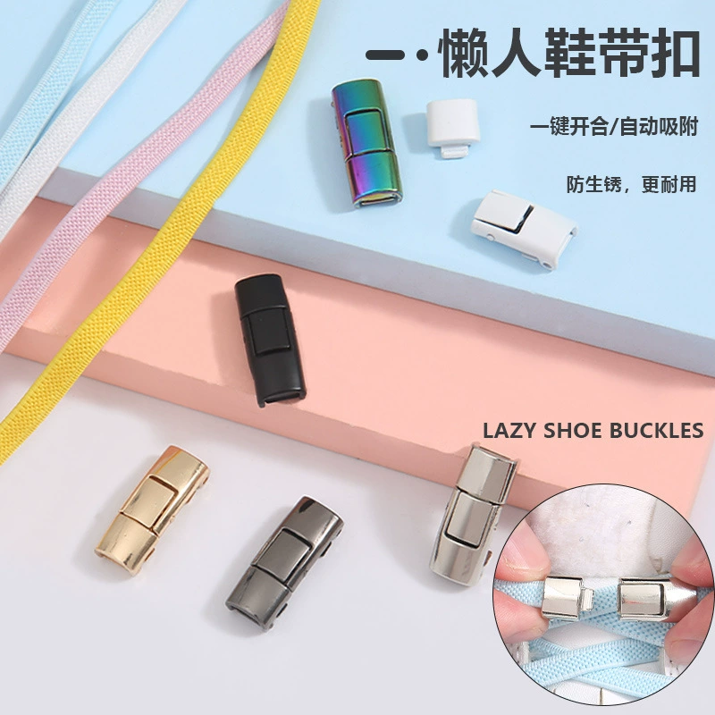 Белые туфли без галстуков с ленивой пряжкой на шнурках, кроссовки, кожаная обувь, эластичная застежка с фиксированным артефактом для взрослых мужчин и женщин