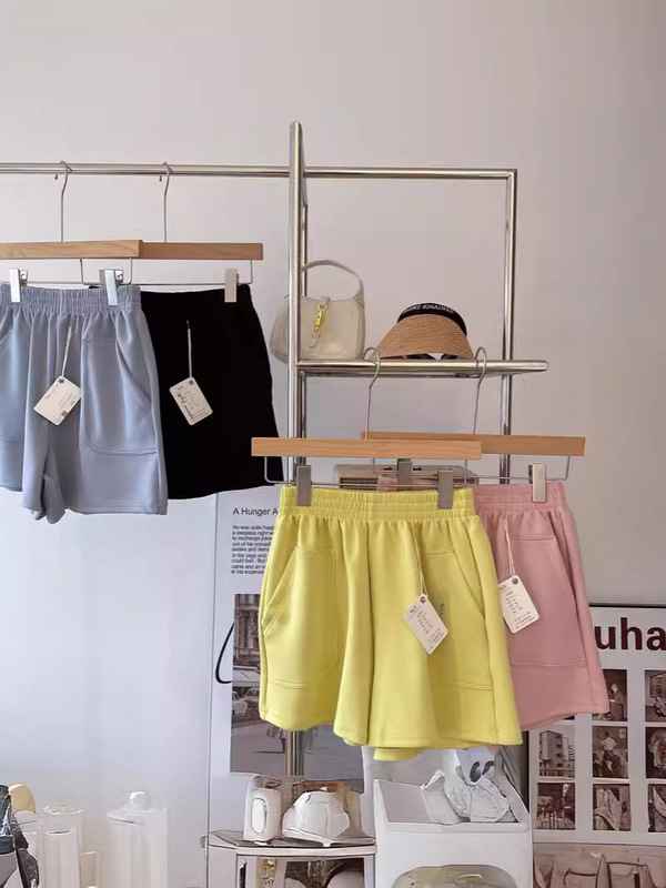 Cloth Xiaojiu Cream Shorts Women's Summer New Loose Air Cotton All-match Straight Thin and Tall Casual Solid Color Hot Pants Cloth Xiaojiu Cream Shorts Women's Summer New Loose Air Cotton All-match Straight Thin and Tall Casual Solid Color Hot Pants