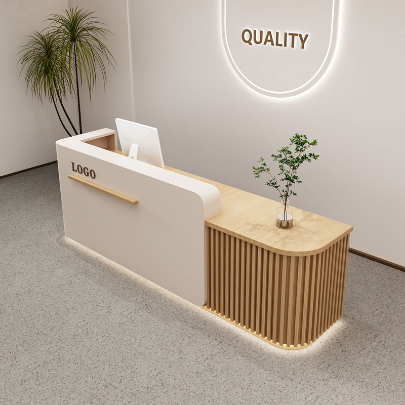Arc-Shaped Beauty Salon Bar Counter Cashier Clothing Store Training Institution Front Desk Reception Desk Yoga Barber Shop Counter Arc-Shaped Beauty Salon Bar Counter Cashier Clothing Store Training Institution Front Desk Reception Desk Yoga Barber Shop Counter