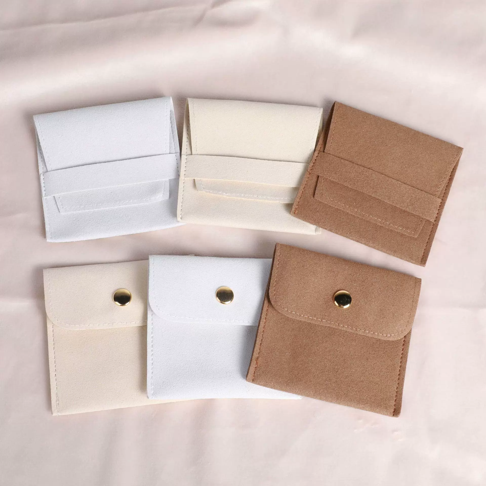 ins风加厚超纤磨毛首饰包装翻盖珠宝首饰袋子高级感饰品包装袋