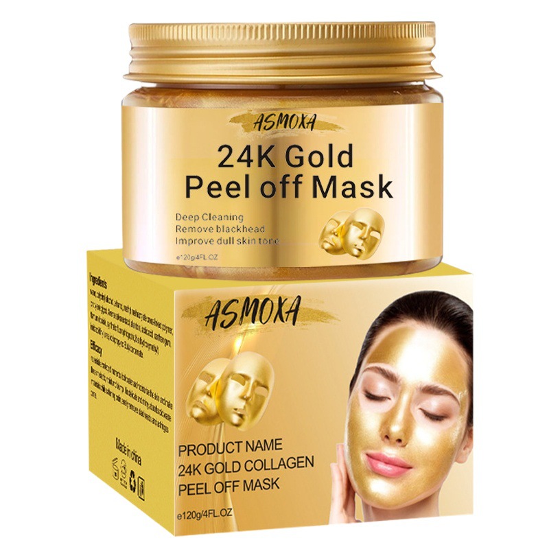 24k gold tear mask suction blackhead acne facial cleansing smear mask